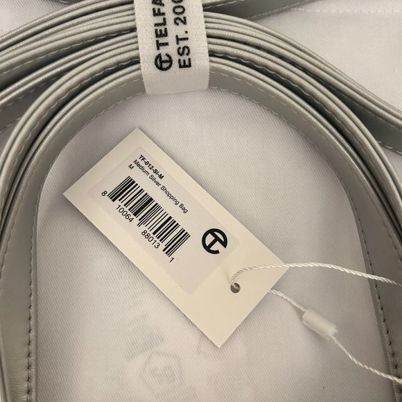 Telfar Medium Silver Shopping Bag tote vegan leather - Picture 8 of 8